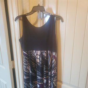 Black and Purple Geometric Dress Size L